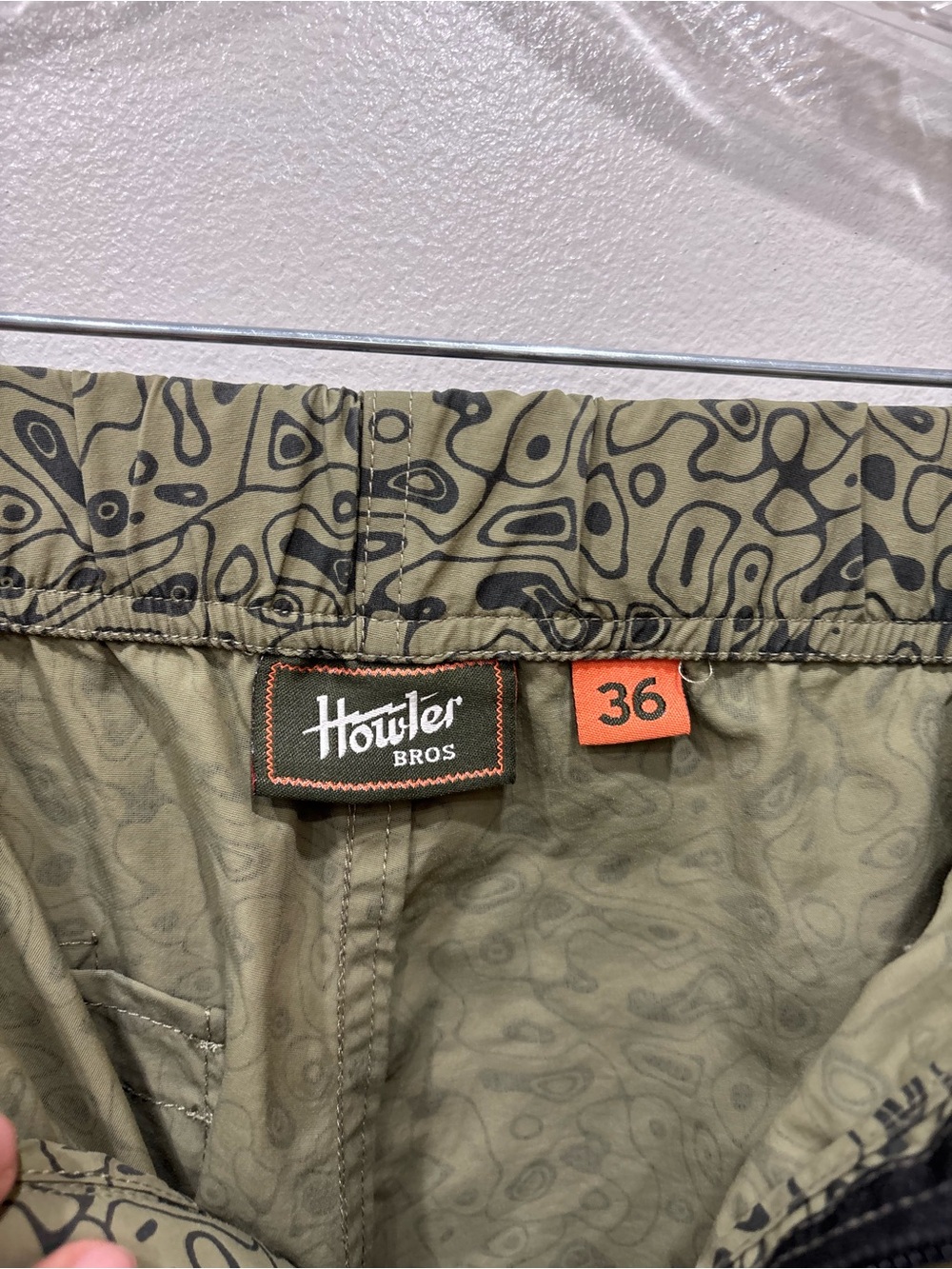 Howler Brothers Olive Green Patterned Athletic Shorts - Picture 2 of 12